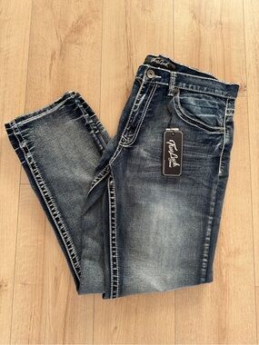 True Luck Men's Classic Straight Leg Jeans
